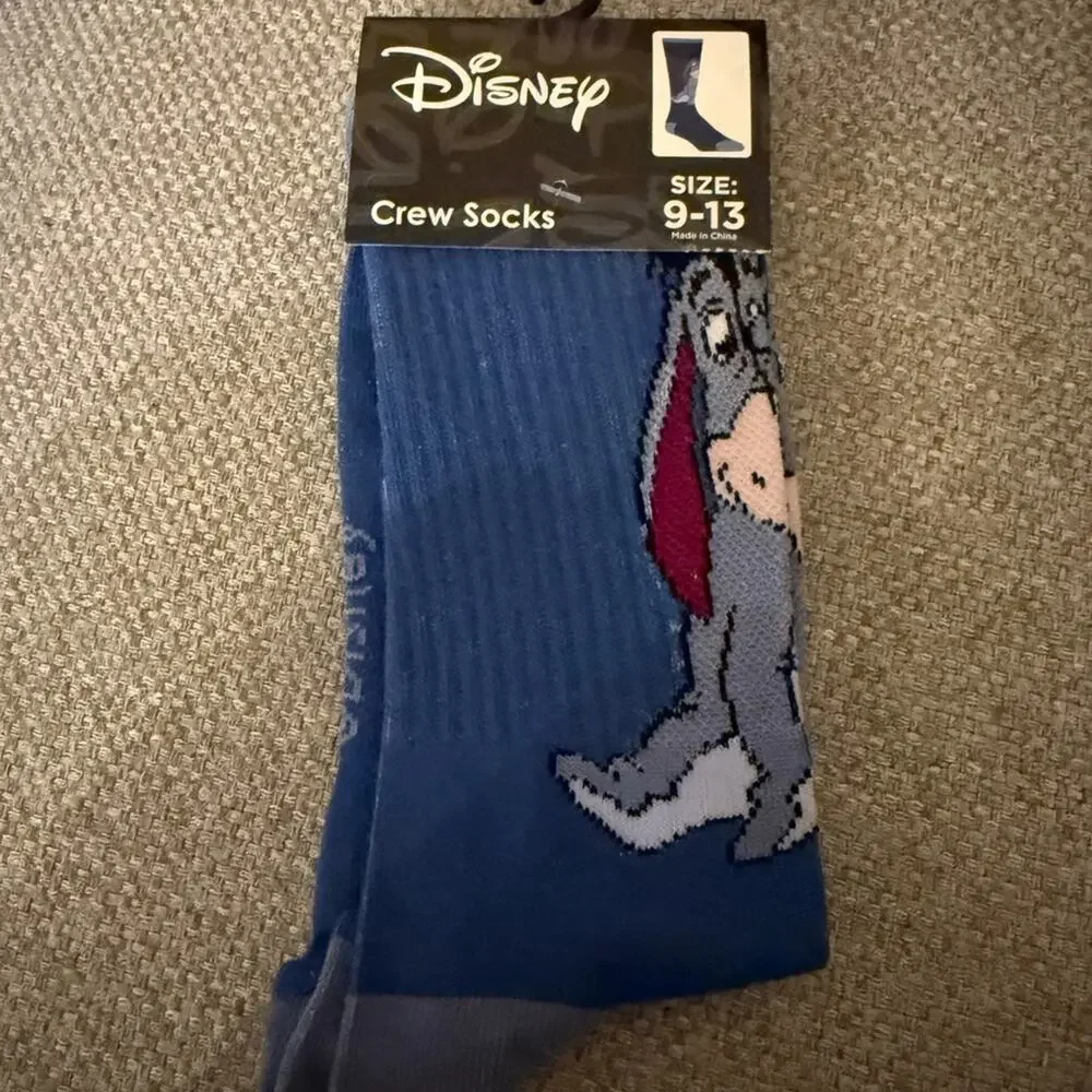 Disney blue Eeyore Blue Crew Socks